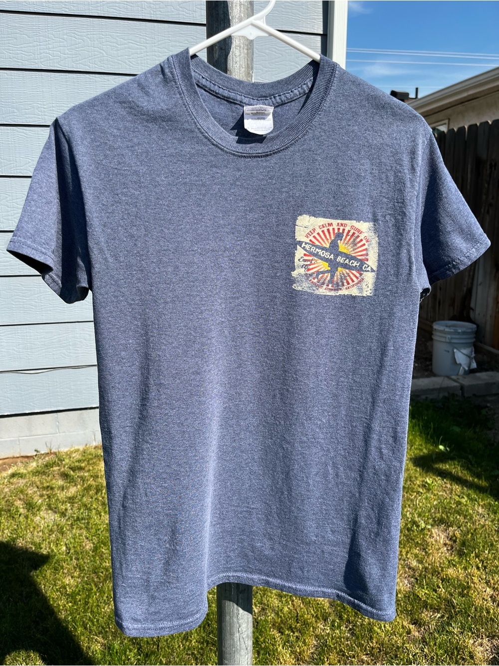 Men's Short-Sleeve Graphic Tee- Heather Navy